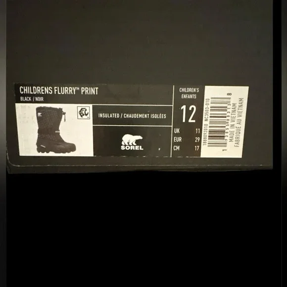 Sorel Flurry Print Waterproof and Warm Printed Boots - Children’s size 12 - Picture 14 of 15